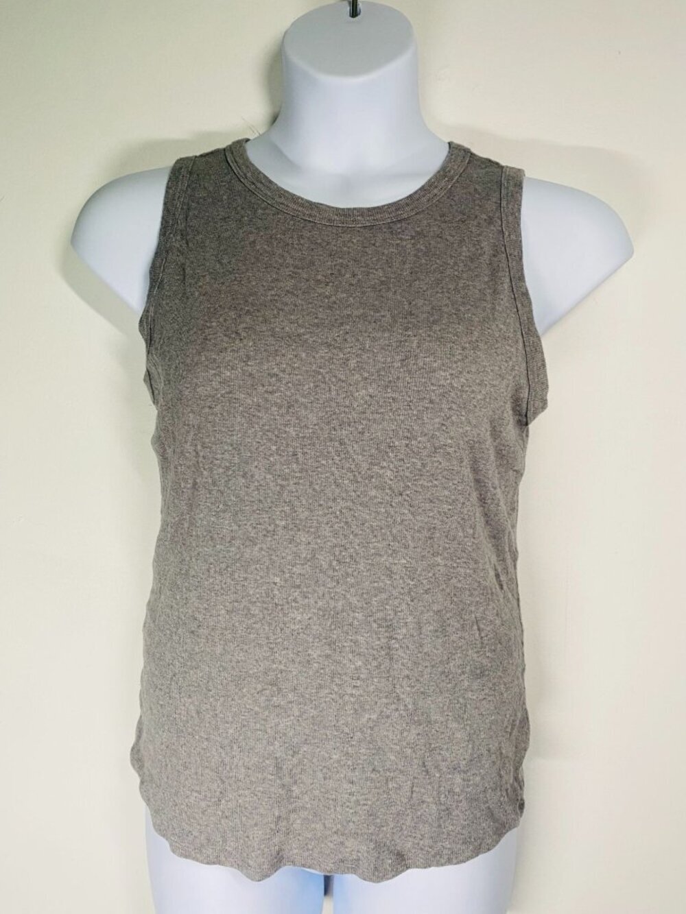 A New Day Gray Ribbed Sleeveless Tank Top Womens Size XXL Soft Stretch Cotton Bl